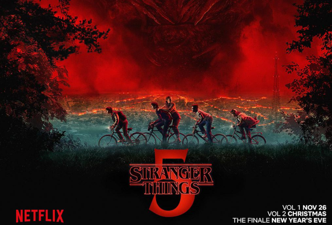 《怪奇物语5》分三次播出，前四集开分9.7，大结局在元旦陪你跨年